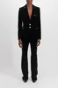 Black velvet straight leg tailoring pants sold by Renaisa