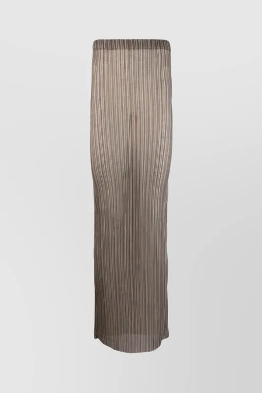 Brown straight maxi skirt sold by Renaisa