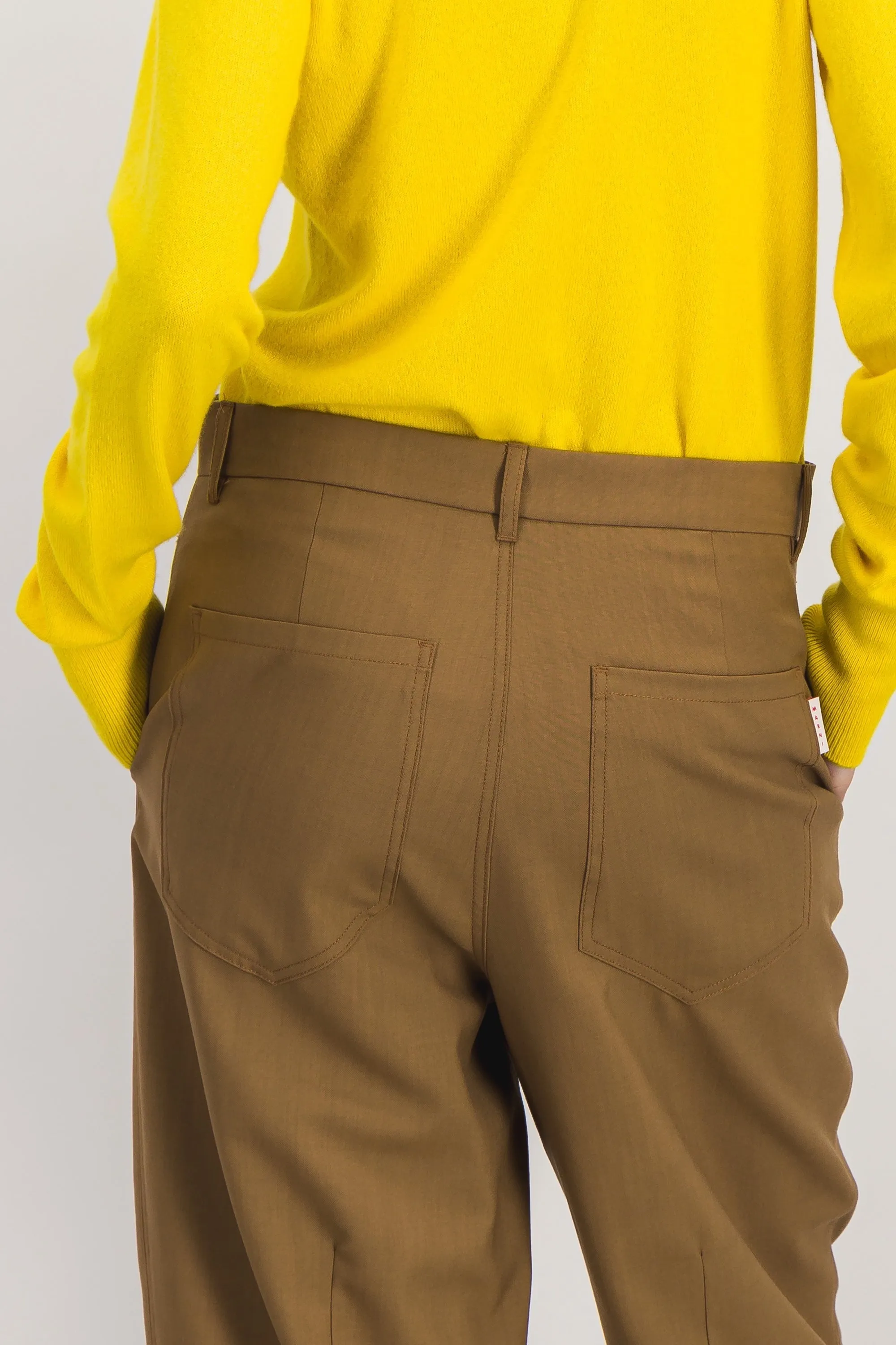 Cropped virgin wool boyfriend pants sold by Renaisa product image thumbnail 4