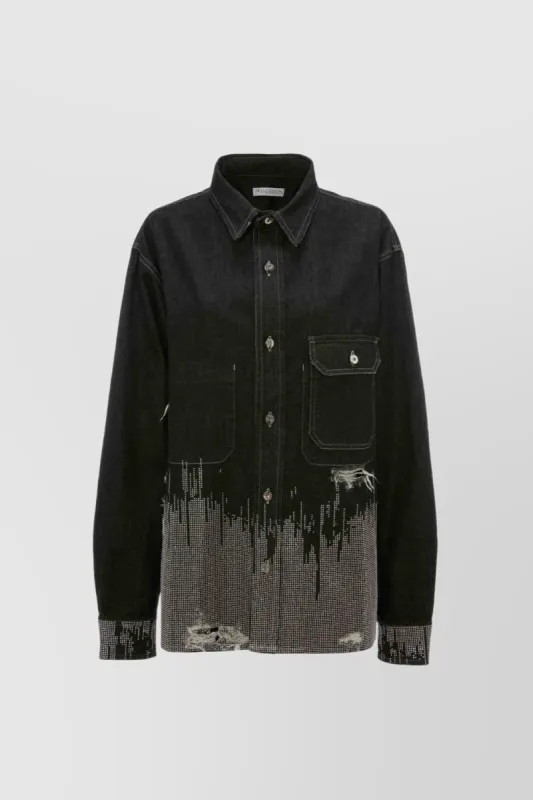 Studded oversize workwear shirt sold by Renaisa