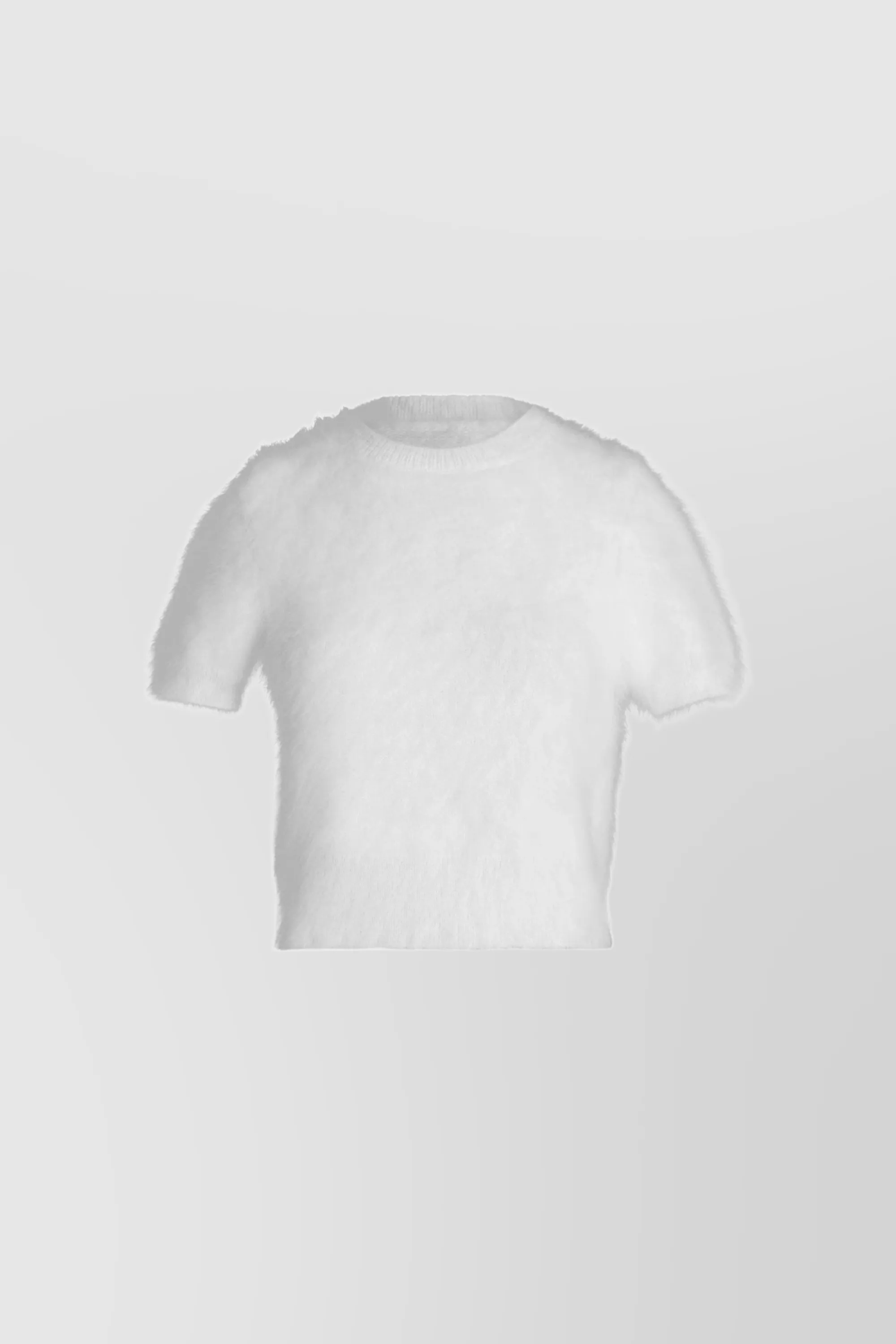Cropped angora shortsleeved crewneck sweater sold by Renaisa product image thumbnail 2