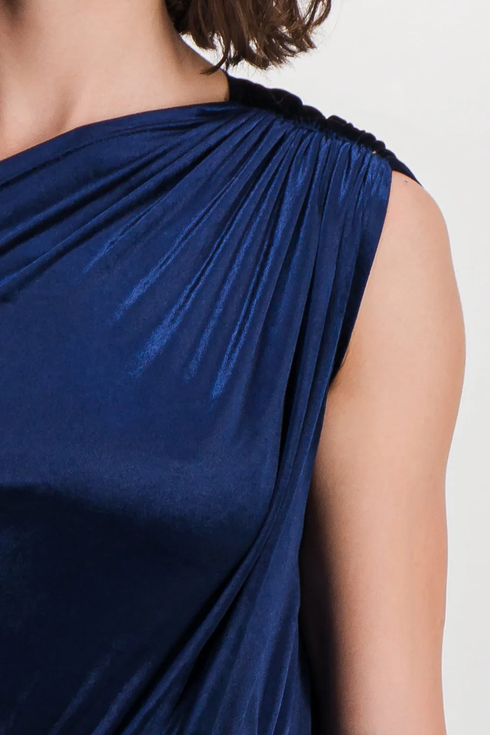 One shoulder bodycon velvet catsuit sold by Renaisa product image thumbnail 5