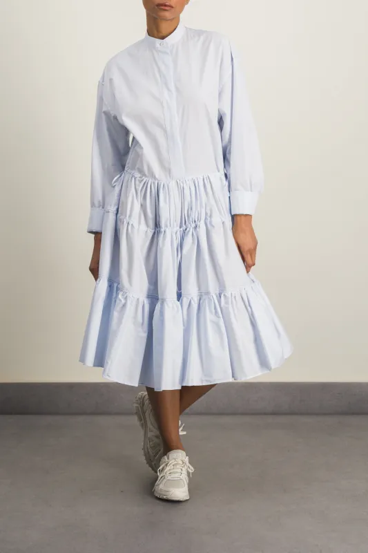 Gathered midi chemisier dress sold by Renaisa