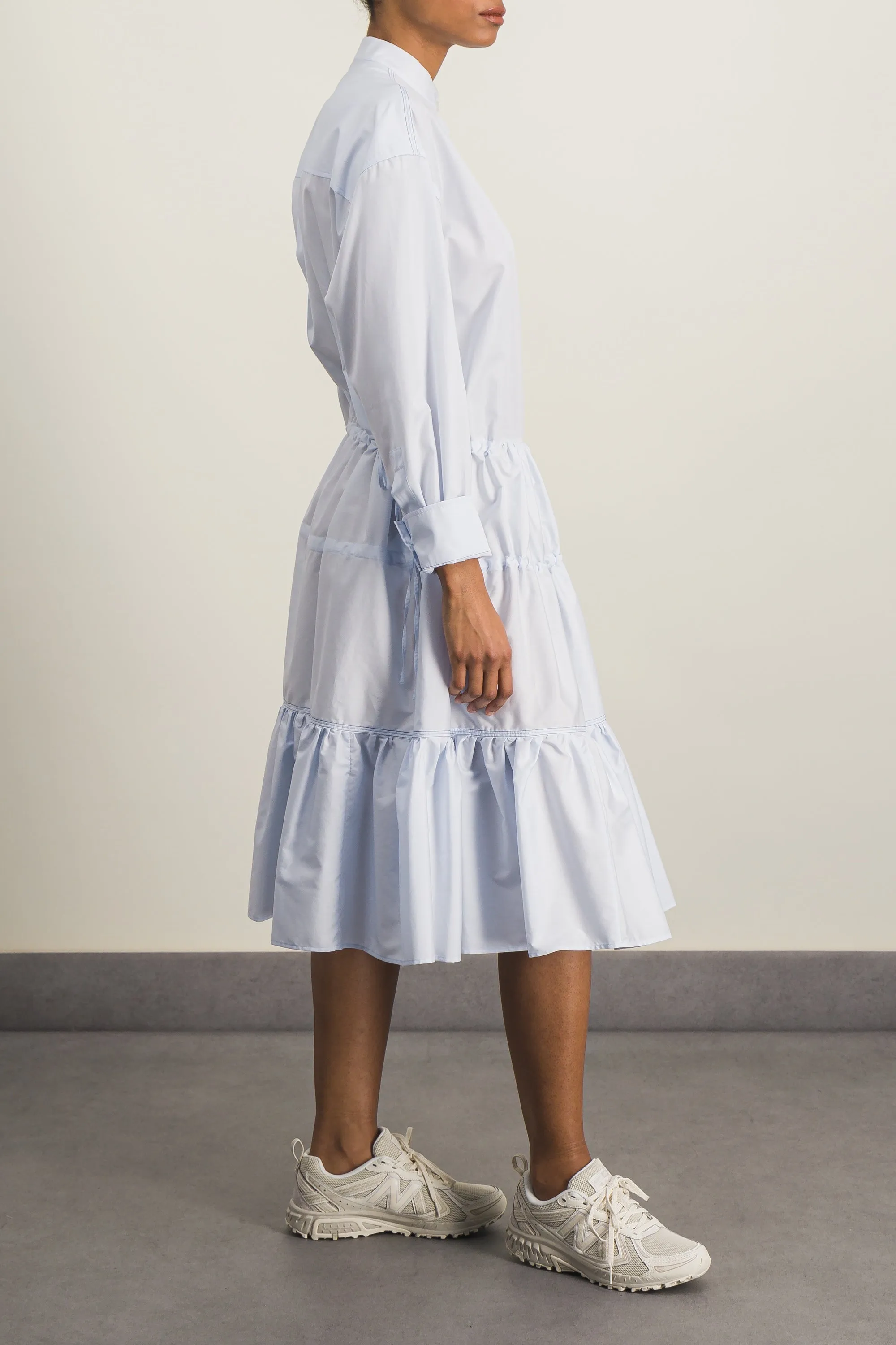 Gathered midi chemisier dress sold by Renaisa product image thumbnail 2