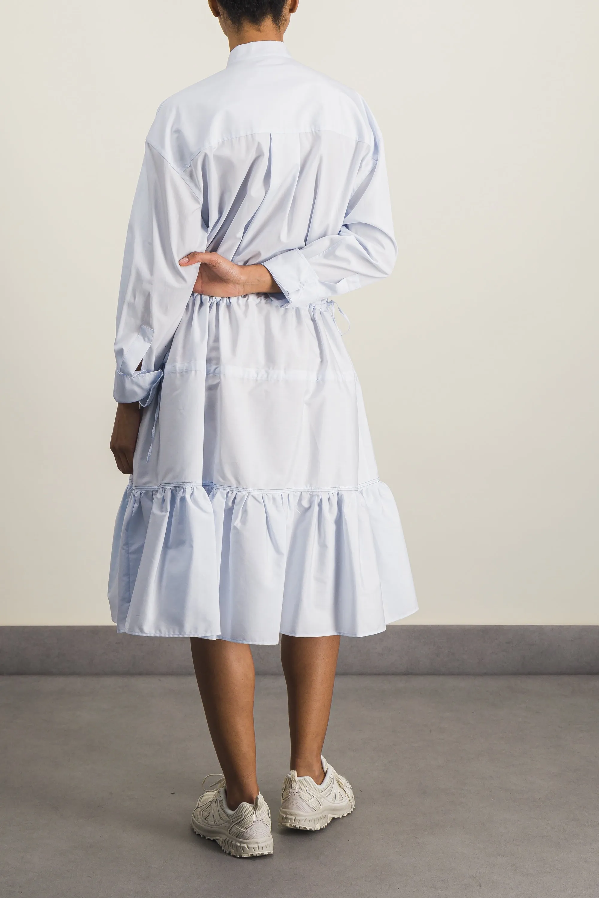 Gathered midi chemisier dress sold by Renaisa product image thumbnail 3