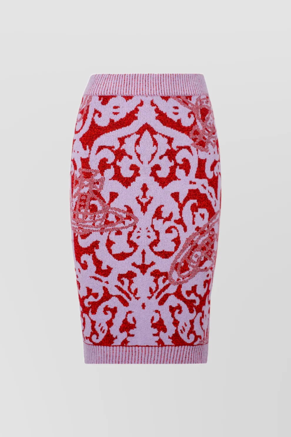 Knit pencil skirt with paisley print sold by Renaisa product image thumbnail 5