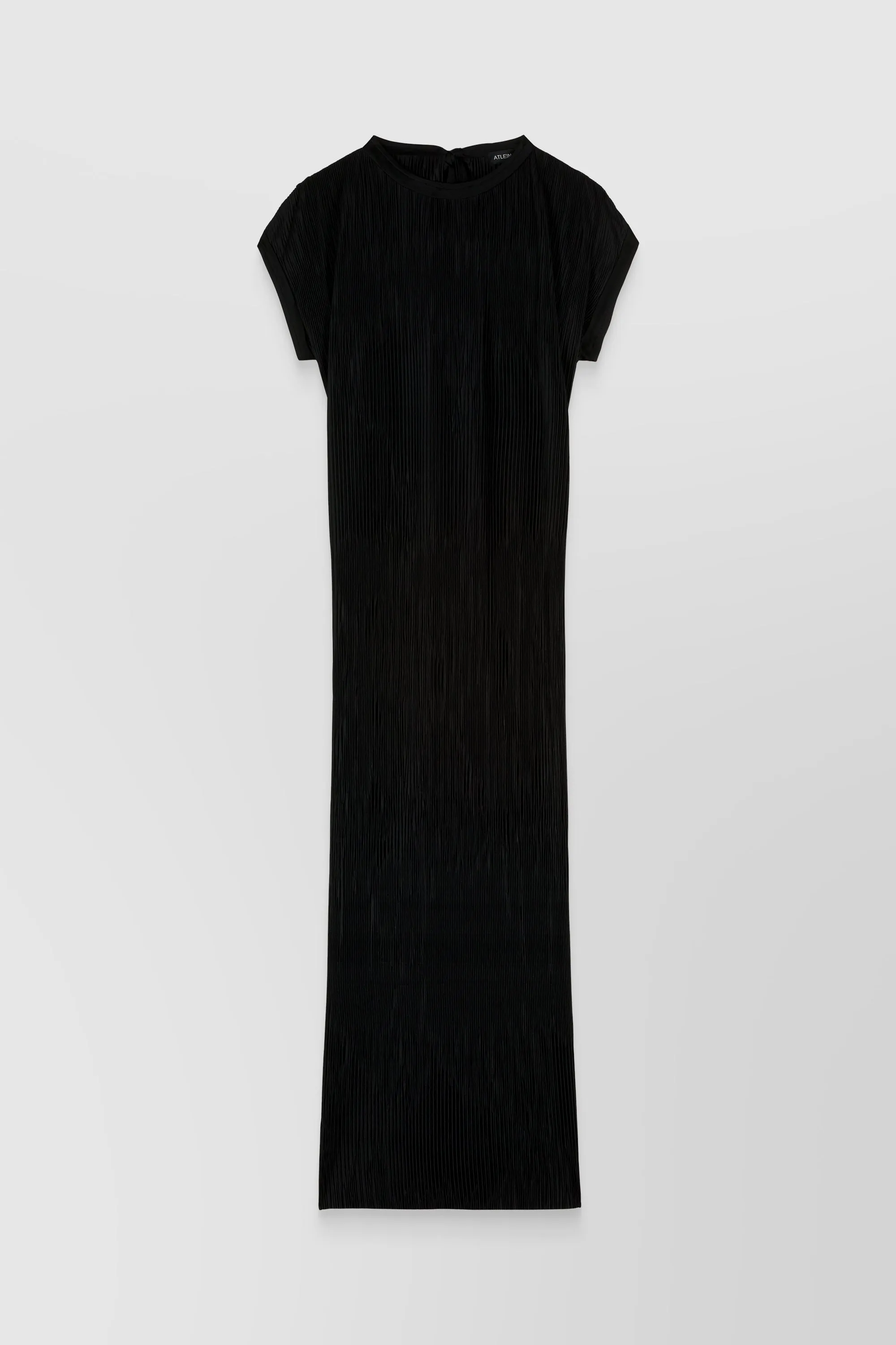 Fluid pleated recycled jersey satin tube midi dress sold by Renaisa product image thumbnail 5