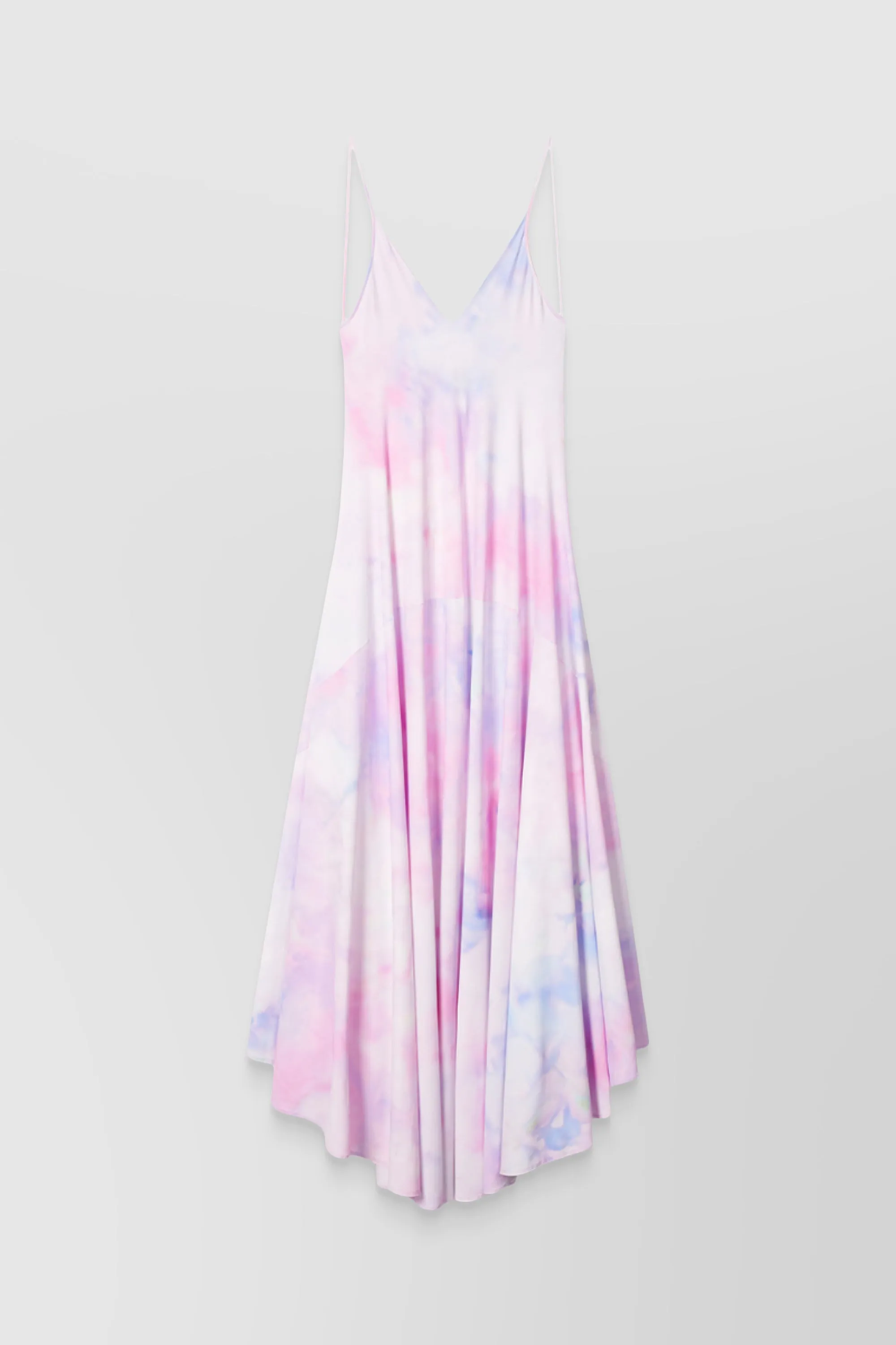 Tie dye printed pleated slip dress sold by Renaisa product image thumbnail 5