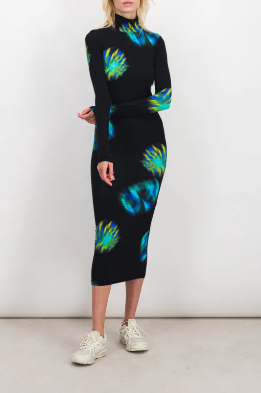 Bodycon printed jersey dress sold by Renaisa