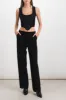 Zipped wide leg pants in recycled gabardine sold by Renaisa