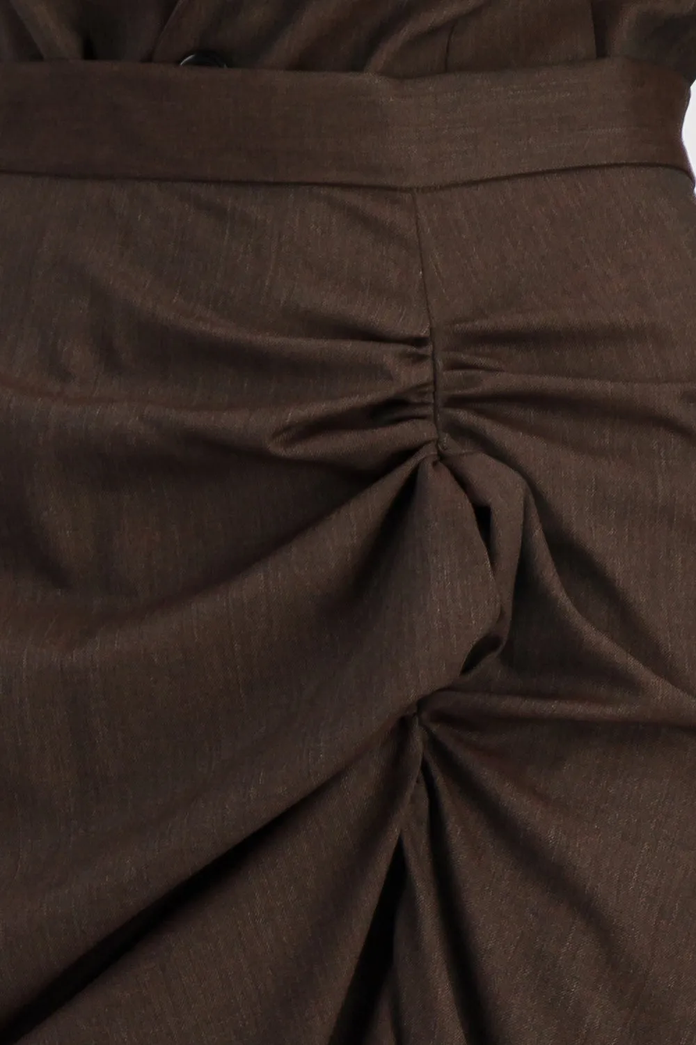 Draped pencil skirt with front slit sold by Renaisa product image thumbnail 5