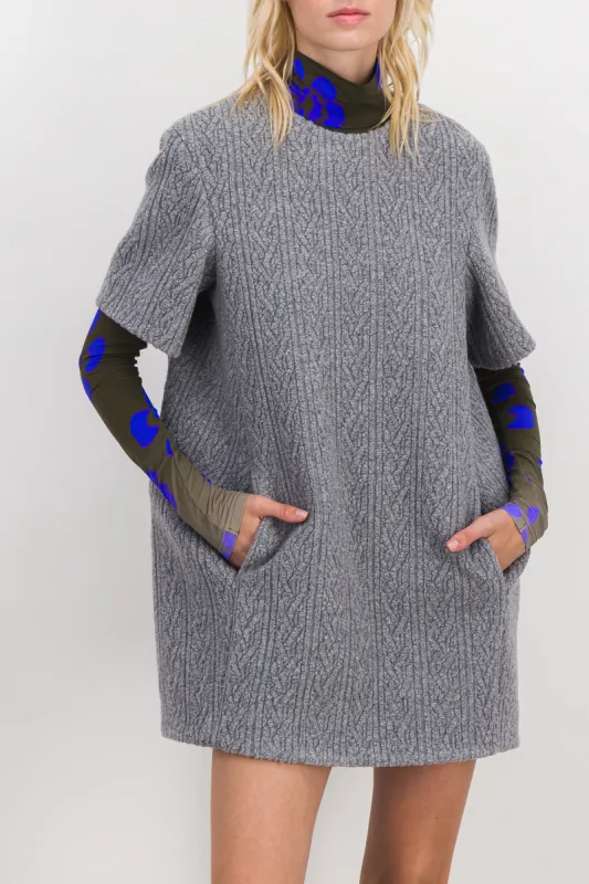 Jersey jacquard cocoon mini dress sold by Renaisa