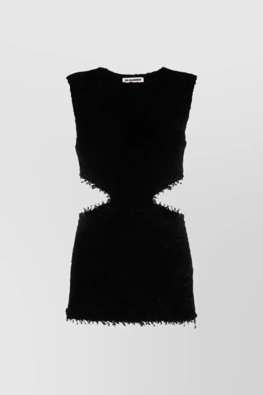 Sleeveless cut-out bouclé top sold by Renaisa