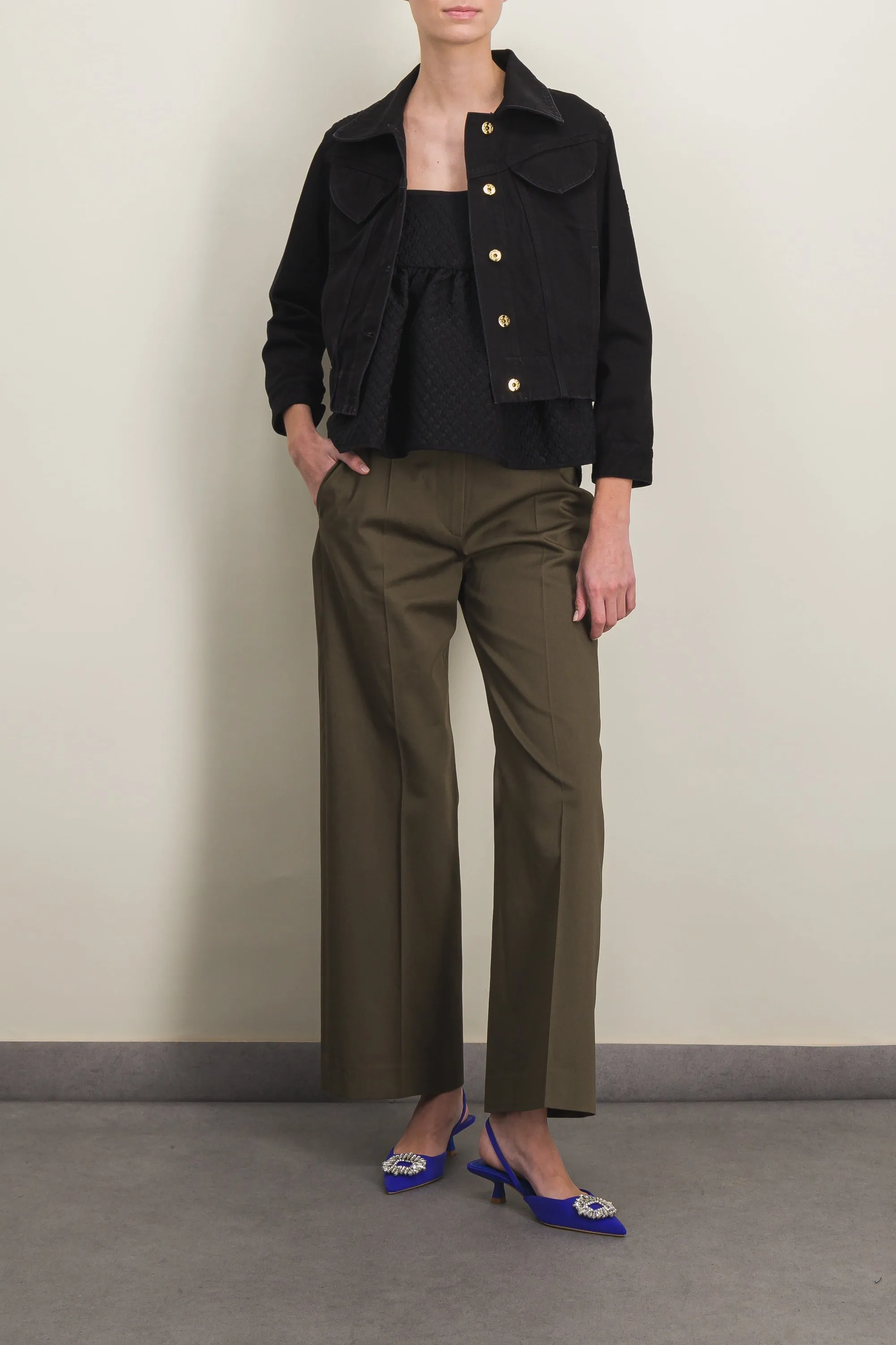 Bandeau cotton cloqué top with open back sold by Renaisa product image thumbnail 2