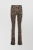 Snake print slim straight leg pants sold by Renaisa