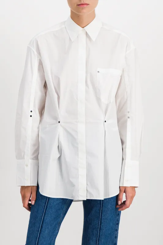 Rivet pleat shirt sold by Renaisa
