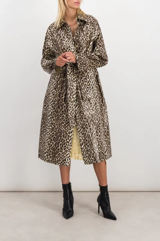 Printed leopard sporty coat sold by Renaisa