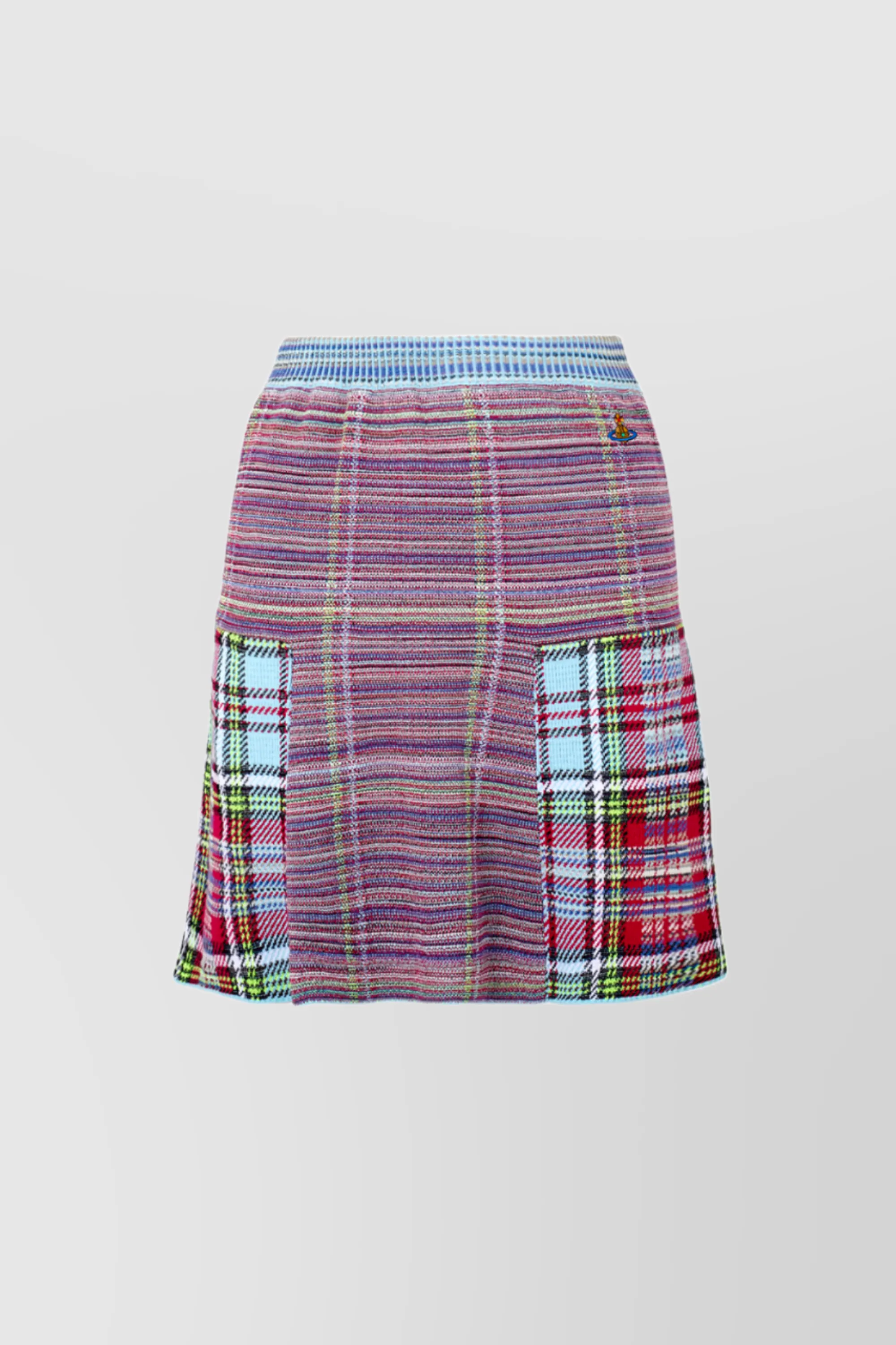 Tartan knit mini skirt sold by Renaisa product image thumbnail 5