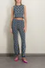 Geometric jacquard cropped top sold by Renaisa