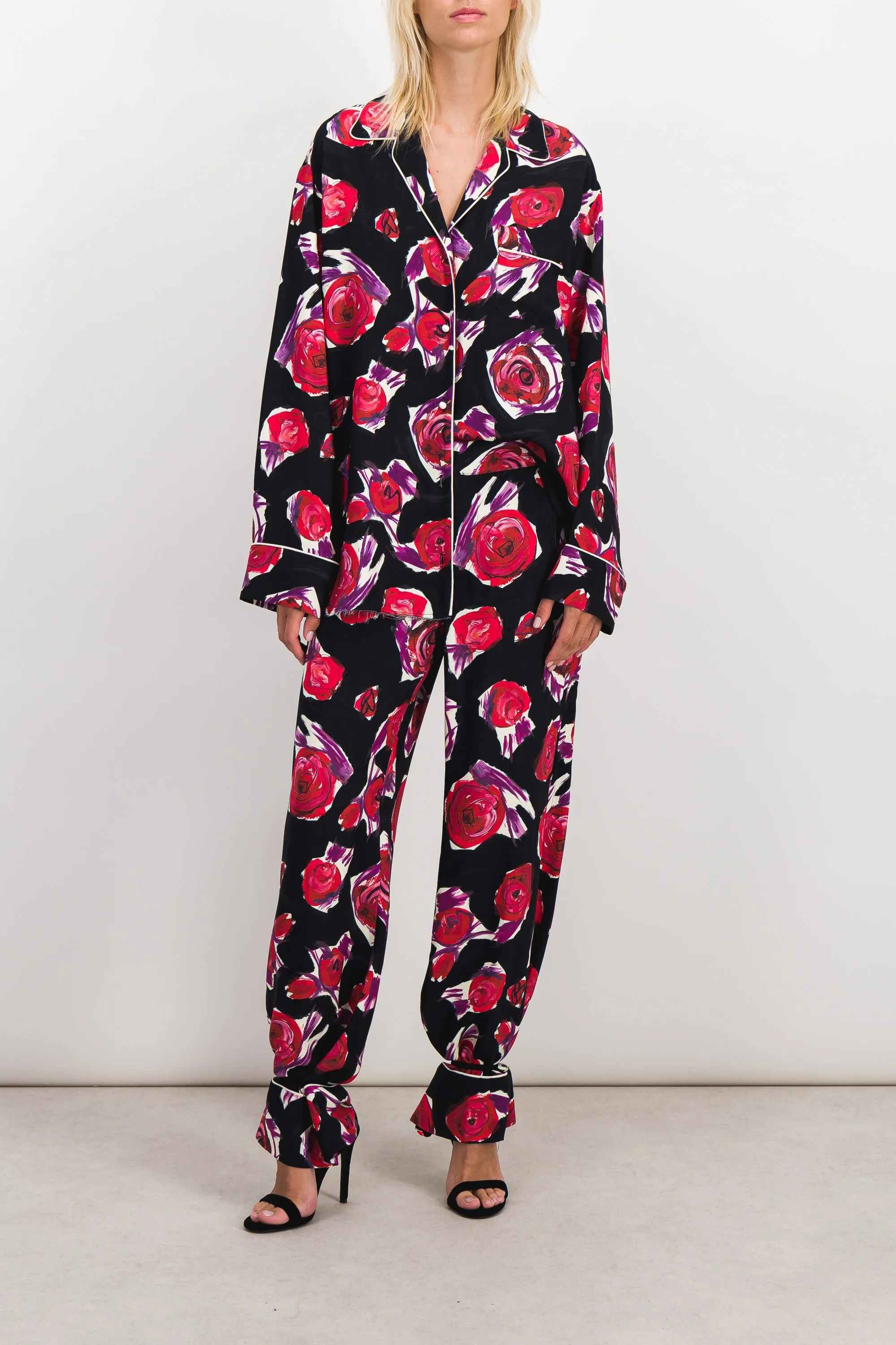 Drawstring flower printed pyjama pants sold by Renaisa product image thumbnail 2