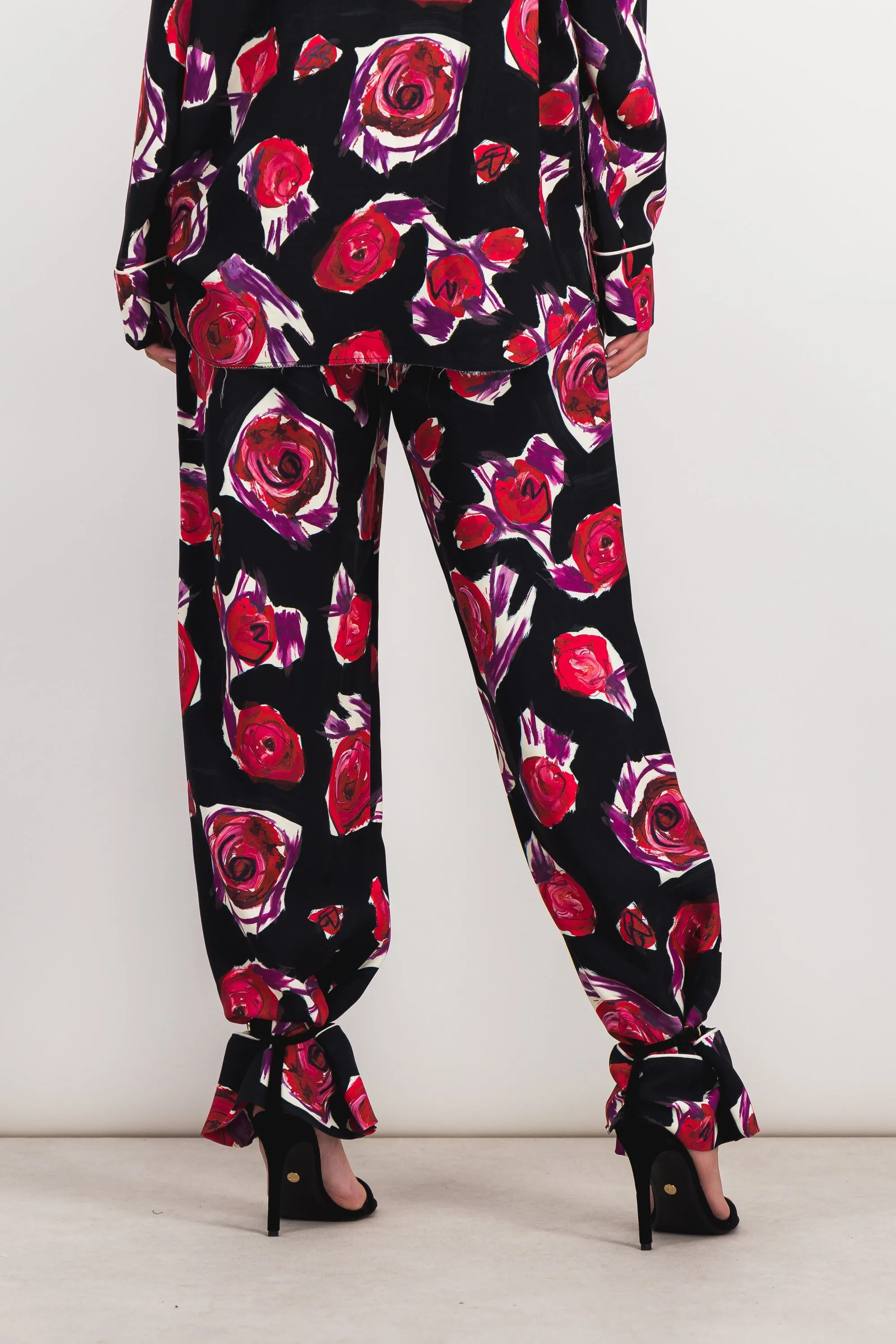 Drawstring flower printed pyjama pants sold by Renaisa product image thumbnail 4
