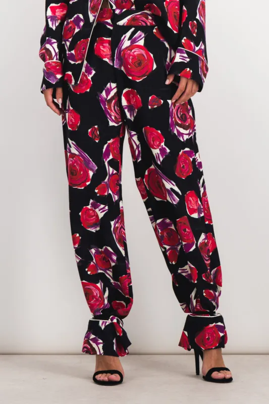 Drawstring flower printed pyjama pants sold by Renaisa