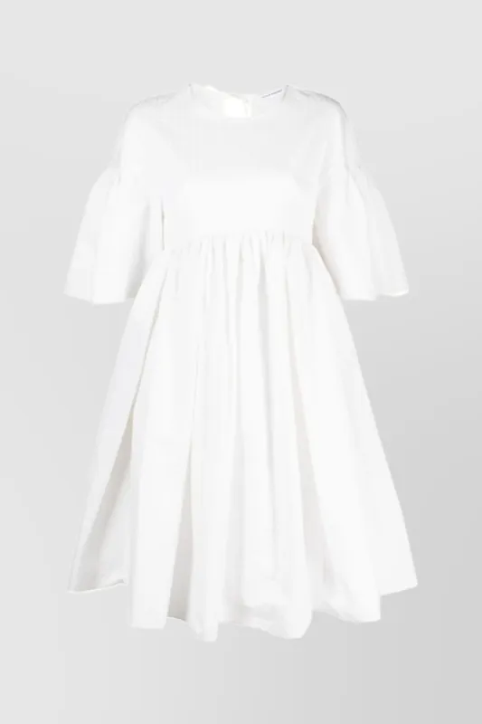 Voluminous jacquard mini dress sold by Renaisa