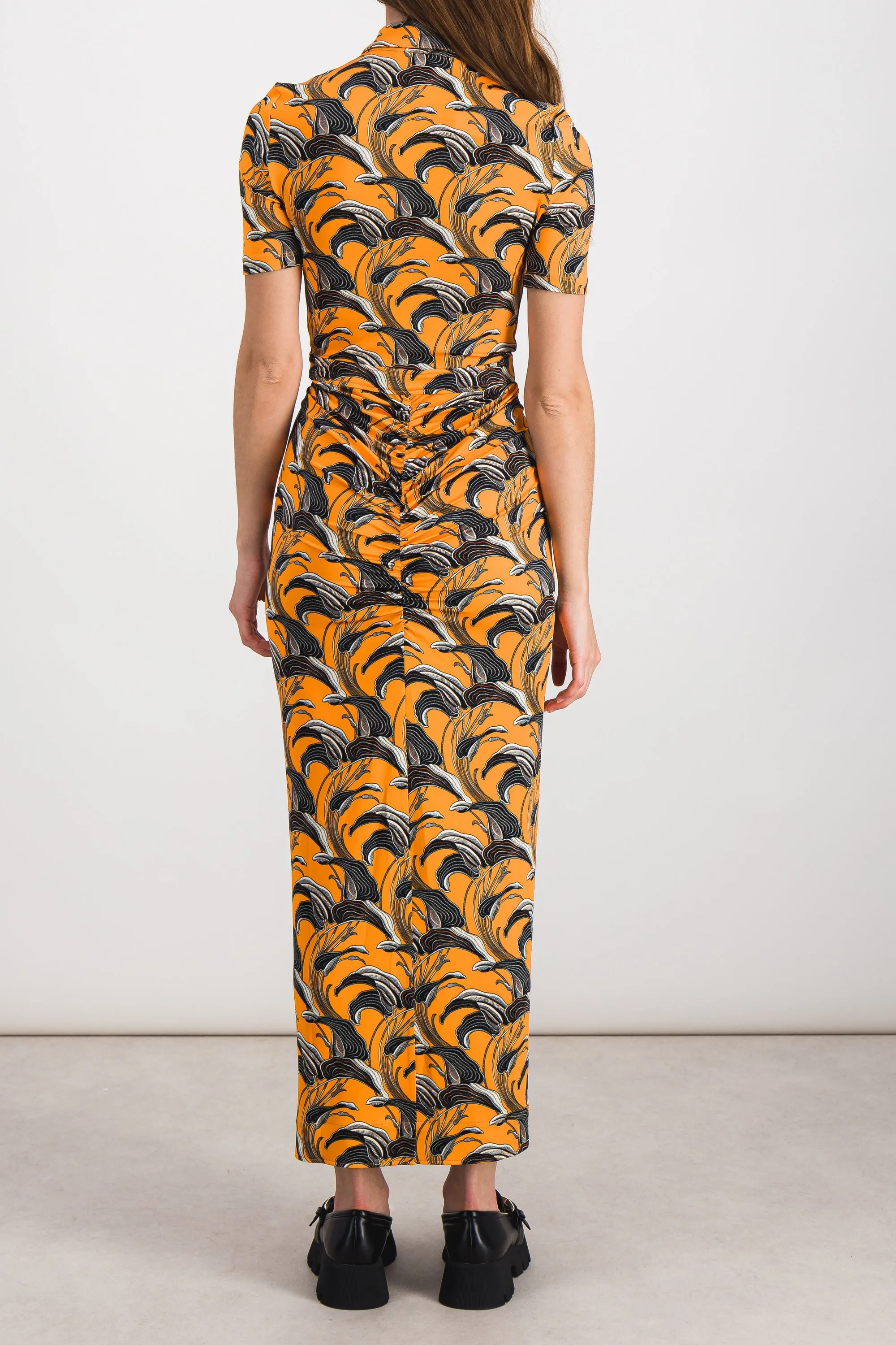 Flower printed ruched maxi dress sold by Renaisa product image thumbnail 2
