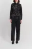 Slim washed black denim jacket sold by Renaisa