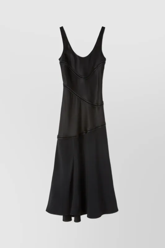 Satin slit maxi dress sold by Renaisa