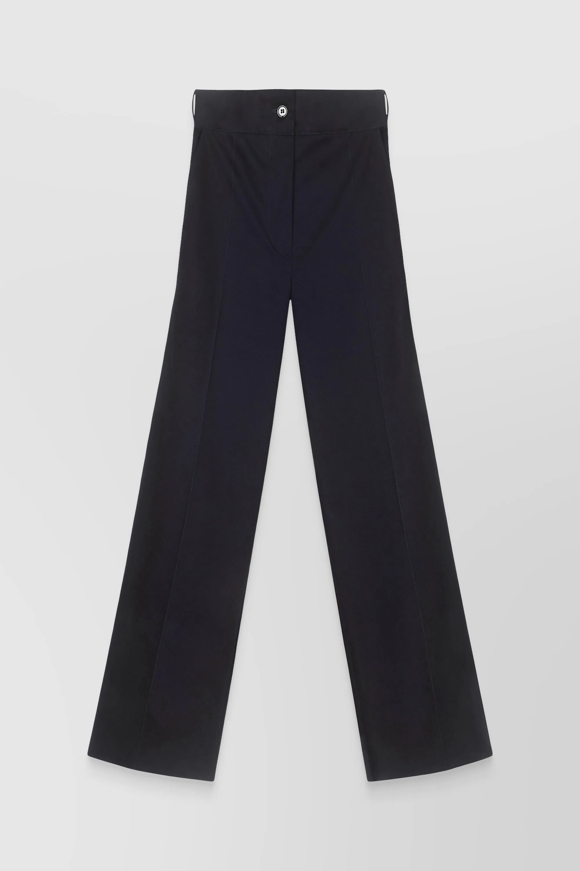 Straight leg tailored night blue organic coton pants sold by Renaisa product image thumbnail 5