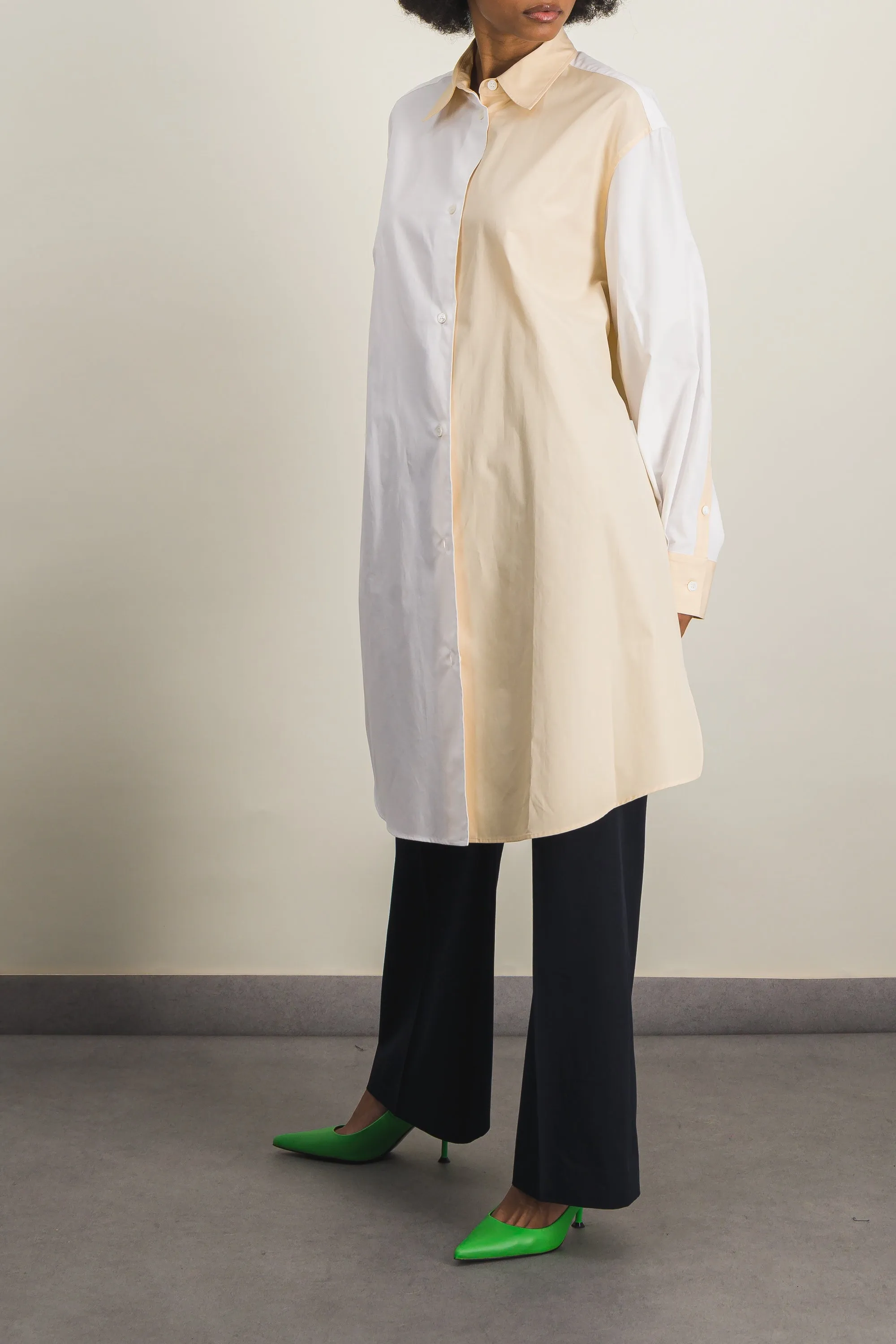 Straight leg tailored night blue organic coton pants sold by Renaisa product image thumbnail 2