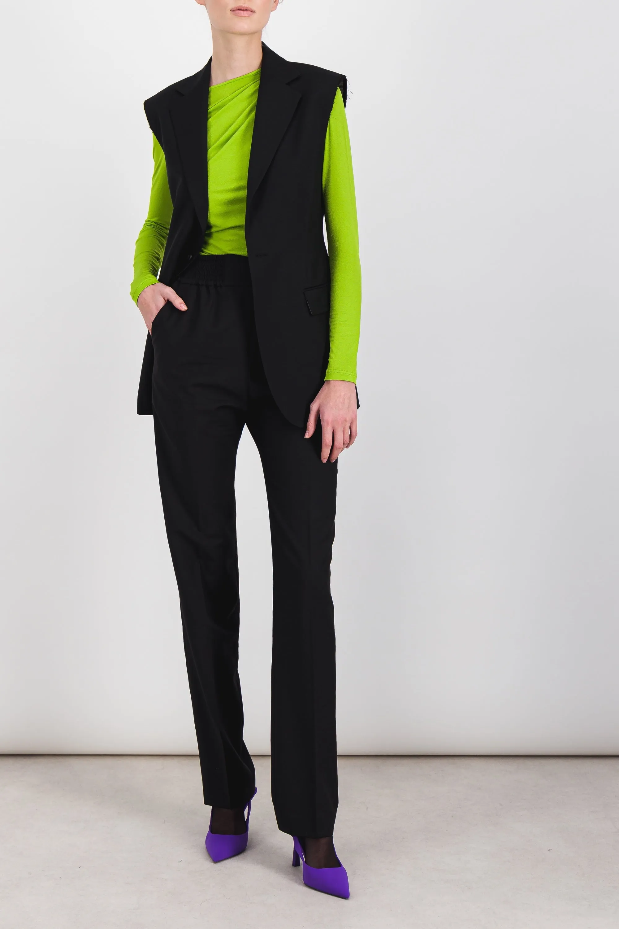 Grain de poudre straight leg tailoring pants sold by Renaisa product image thumbnail 2