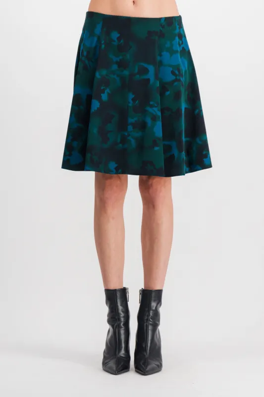 Printed pleat mini skirt sold by Renaisa