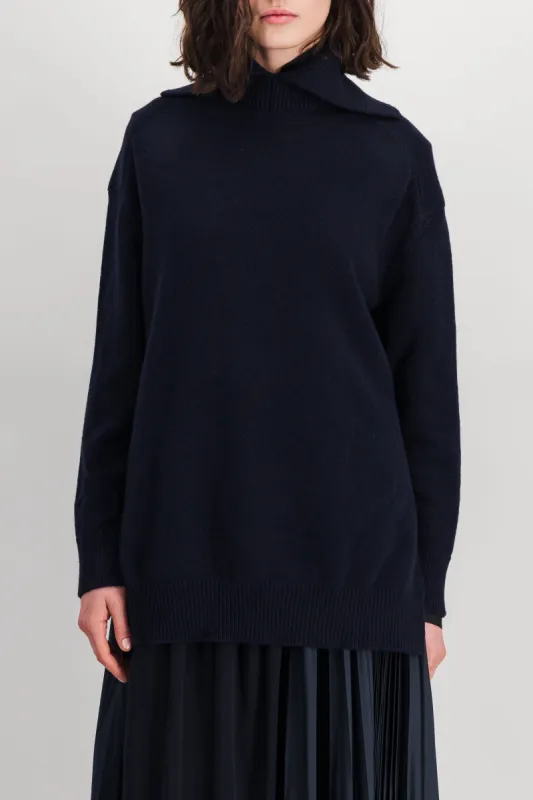 Oversize funnel neck sweater sold by Renaisa