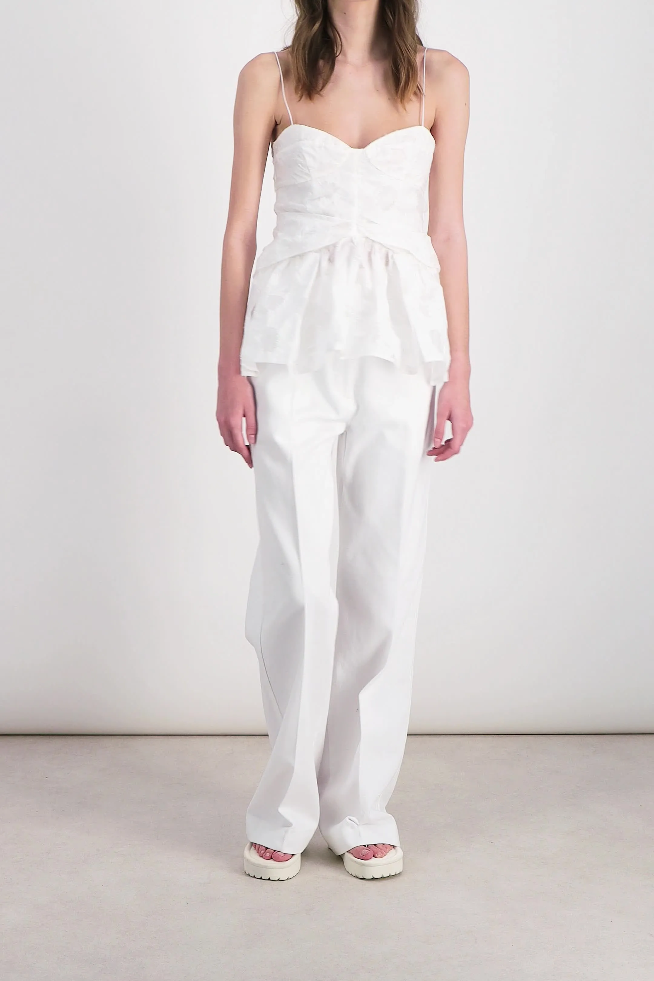 Fil coupé peplum bustier top sold by Renaisa product image thumbnail 5