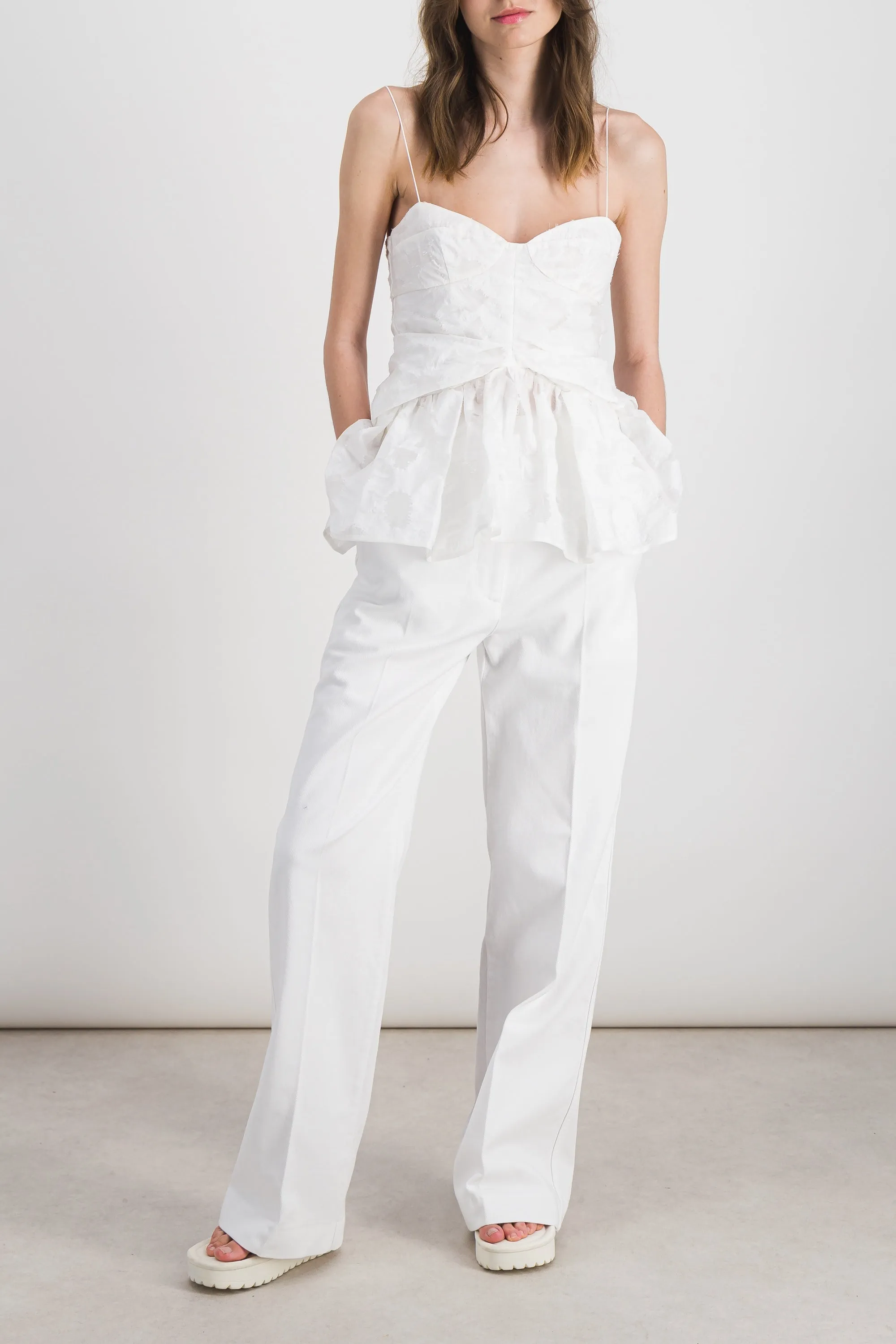 Fil coupé peplum bustier top sold by Renaisa product image thumbnail 2