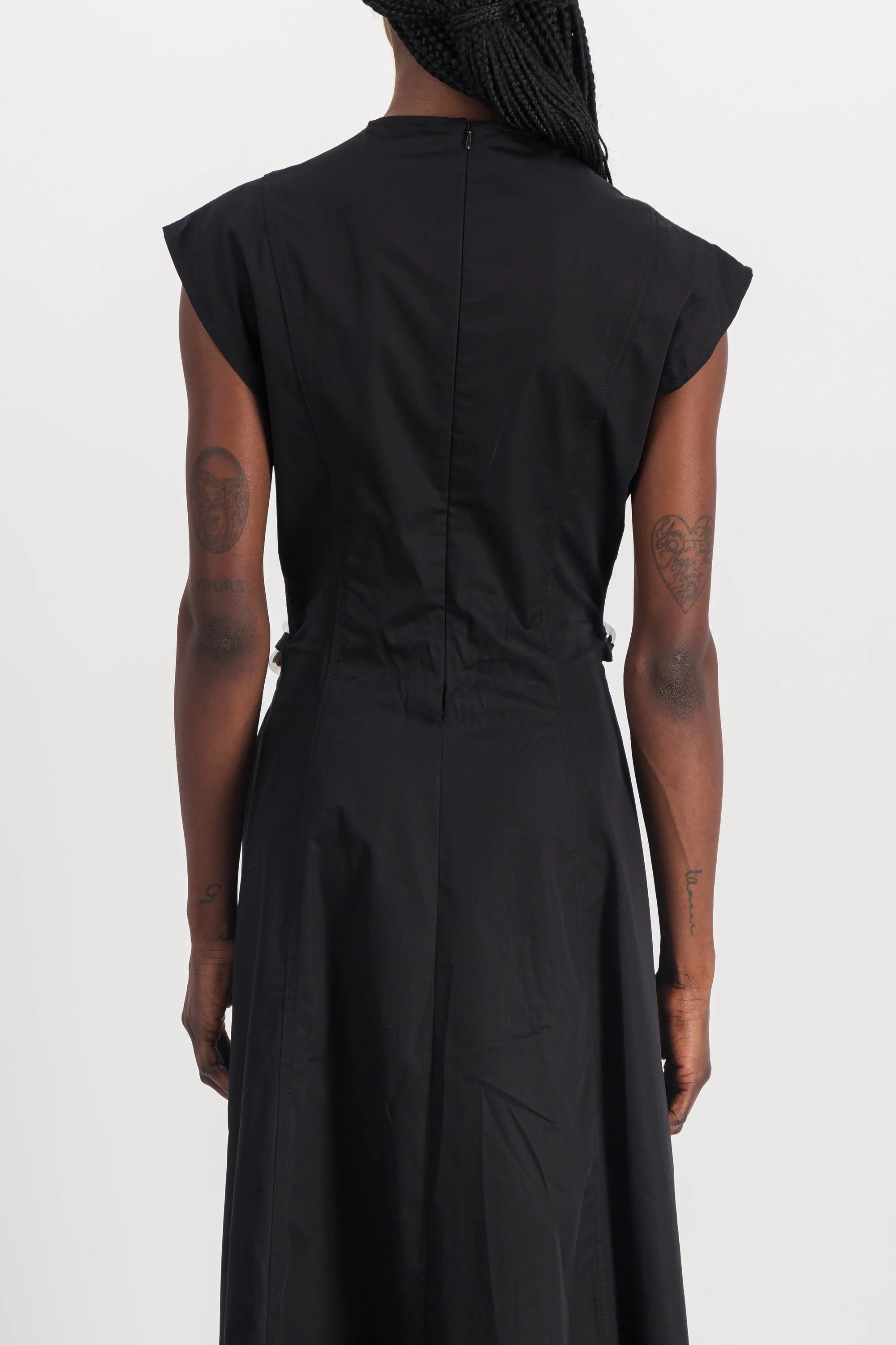 Silver chain link cap sleeve midi dress sold by Renaisa product image thumbnail 3