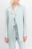 Single buttoned tailoring blazer in compact wool grain de poudre sold by Renaisa