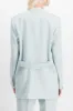 Single buttoned tailoring blazer in compact wool grain de poudre sold by Renaisa