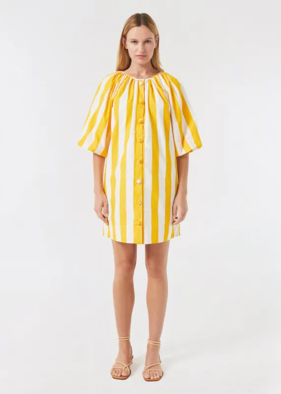 Paloma Dress | Tangerine Cabana Stripe sold by Rhode