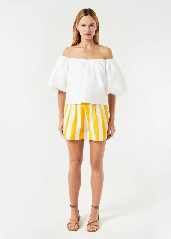 Linen Sima Top | White sold by Rhode