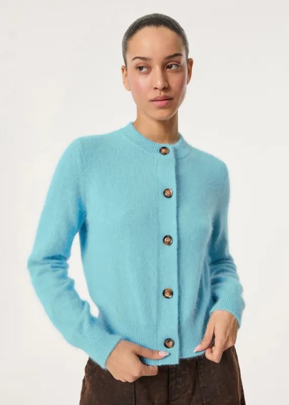 Amal Cardigan | Blue sold by Rhode