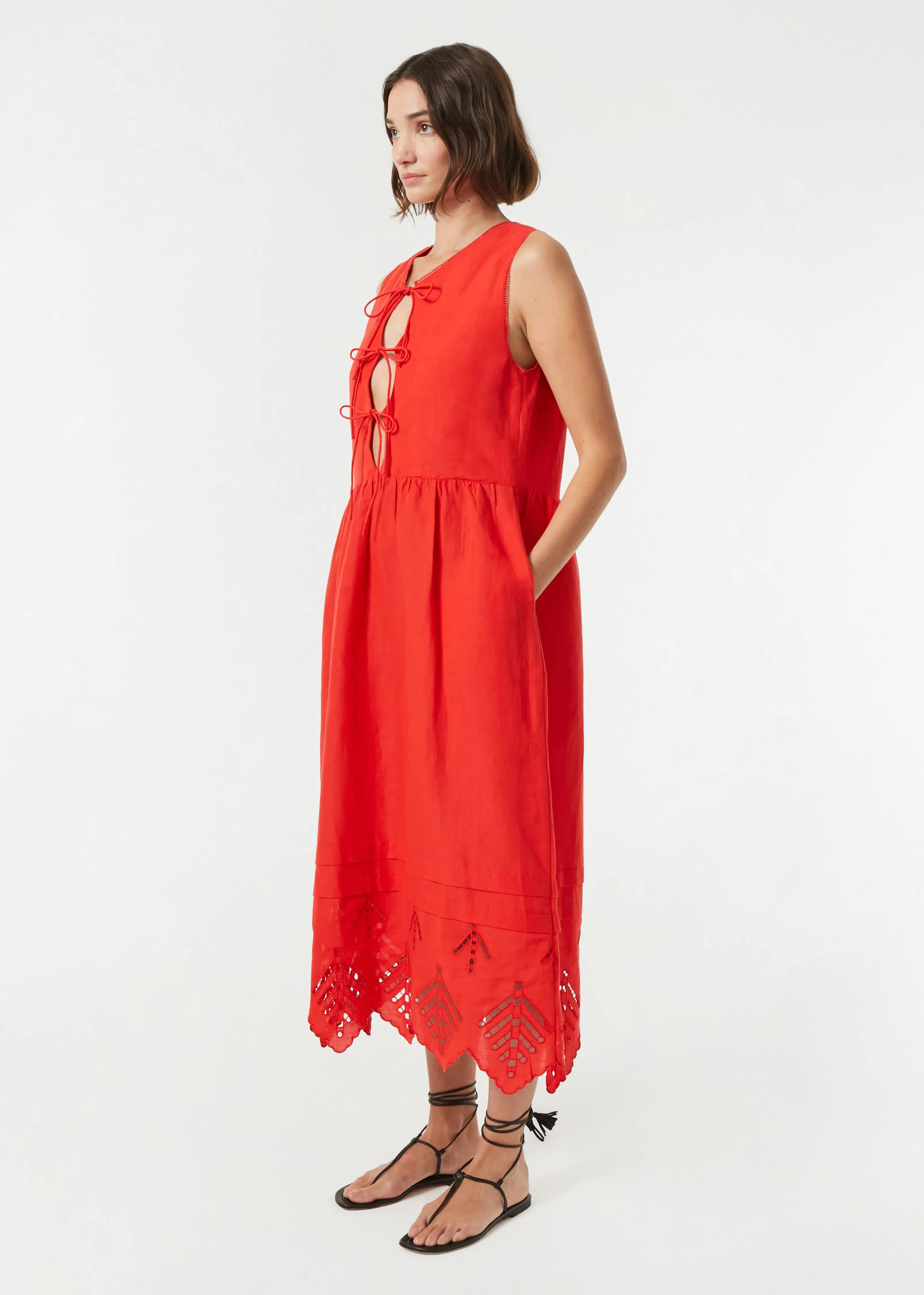 Aya Dress | Scarlet Eyelet sold by Rhode product image thumbnail 4