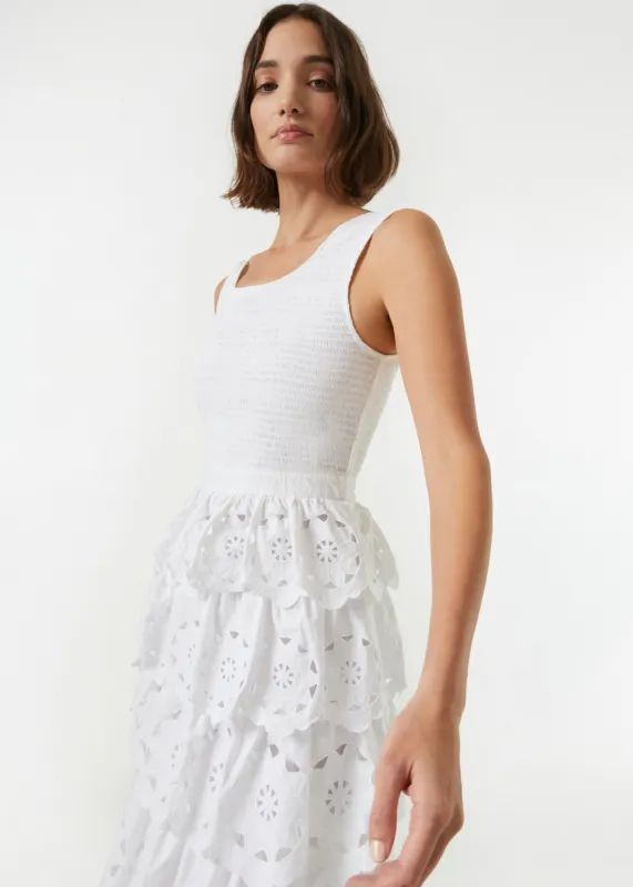 Nia Dress | White Eyelet sold by Rhode