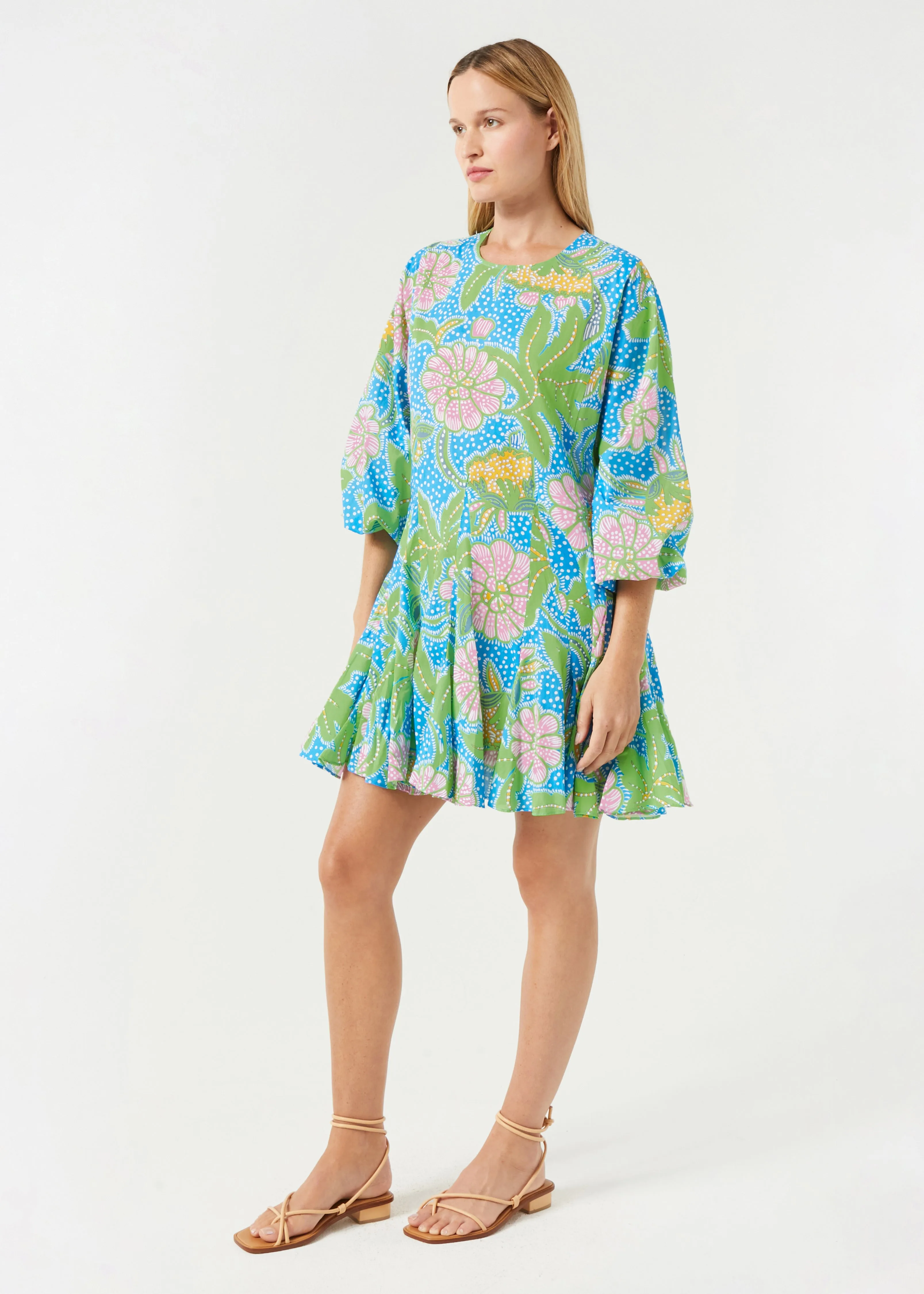 Ella Dress | Blue Psychedelic Flower Grande sold by Rhode product image thumbnail 4