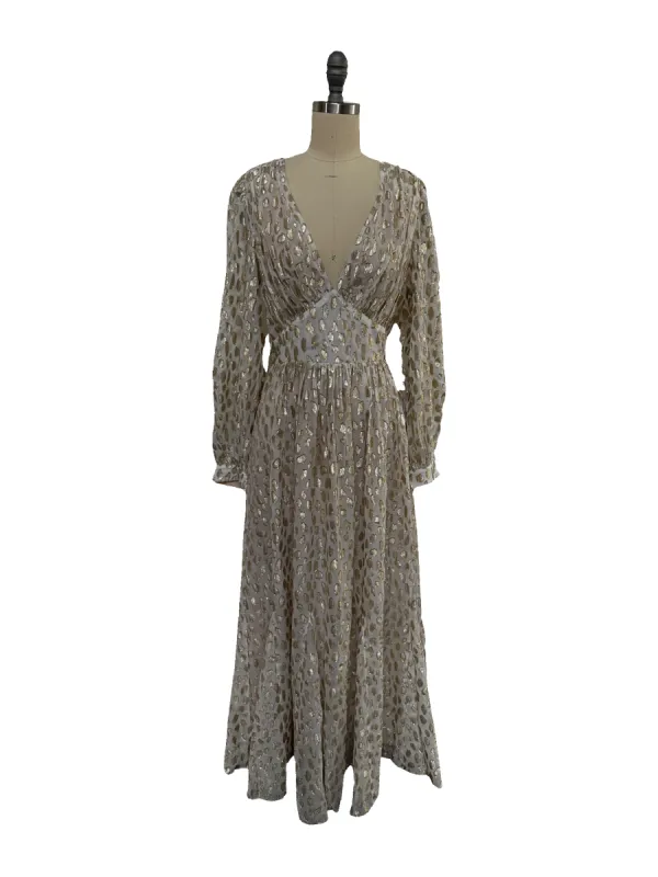Cream Metallic Maxi Dress sold by Rhode