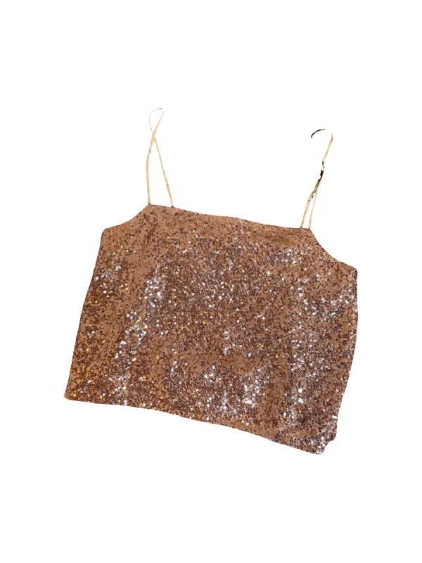 Rose Gold Sleeveless Sequin Top sold by Rhode