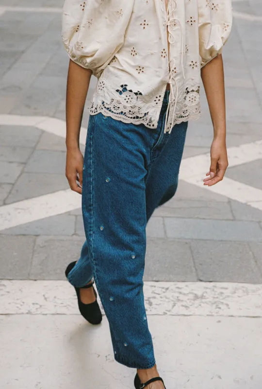 Jenna Jeans | Indigo Mirror Denim sold by Rhode