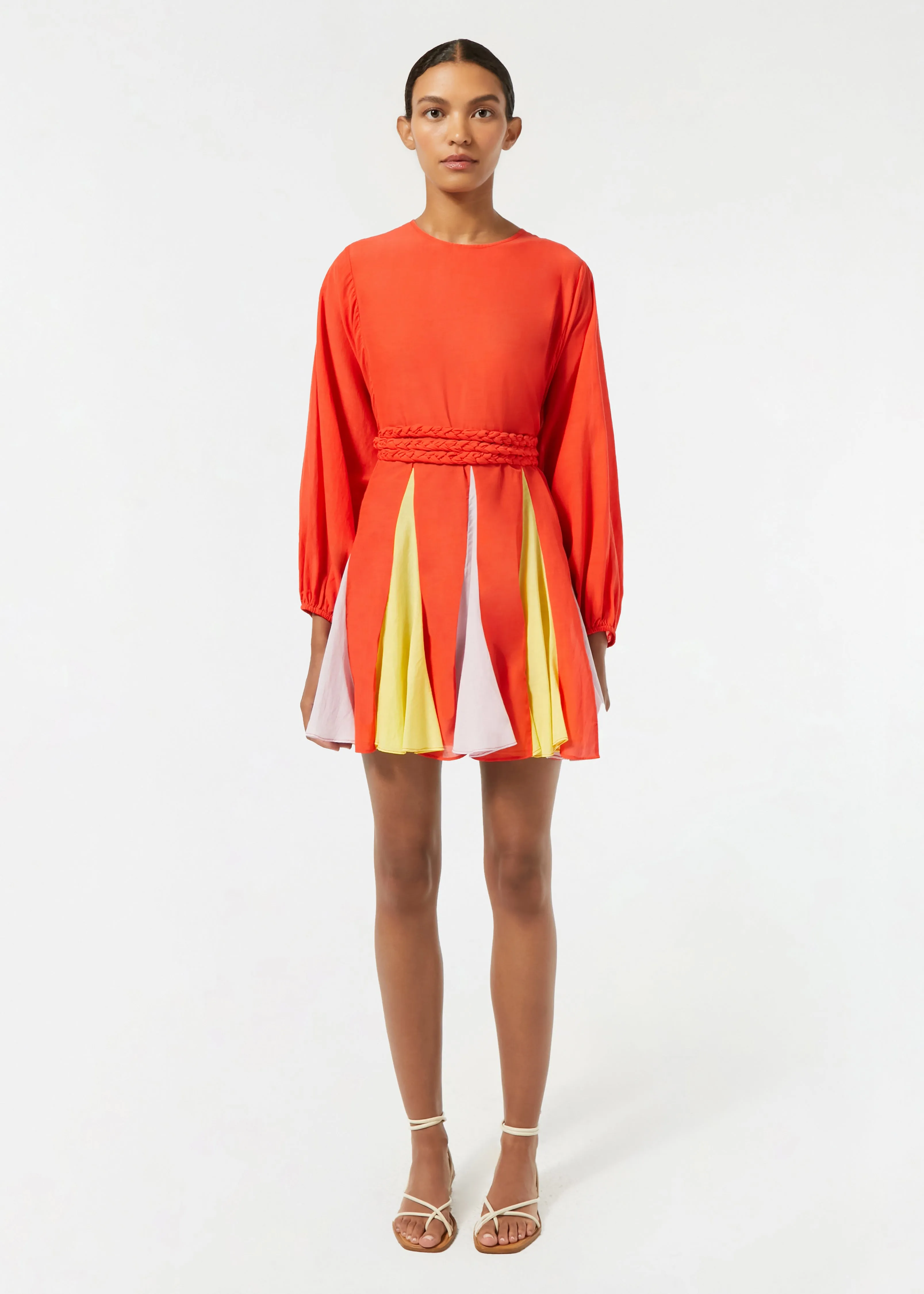 Ella Dress | Electric Red Colorblock sold by Rhode